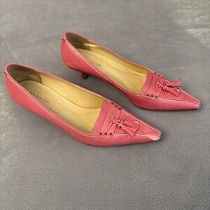 Ann Taylor Pink Loafer Pump Kitten Heel Academia Quiet Luxury Office